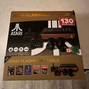 Atari Flashback 12 Gold Retro Console - Gold/Black used once